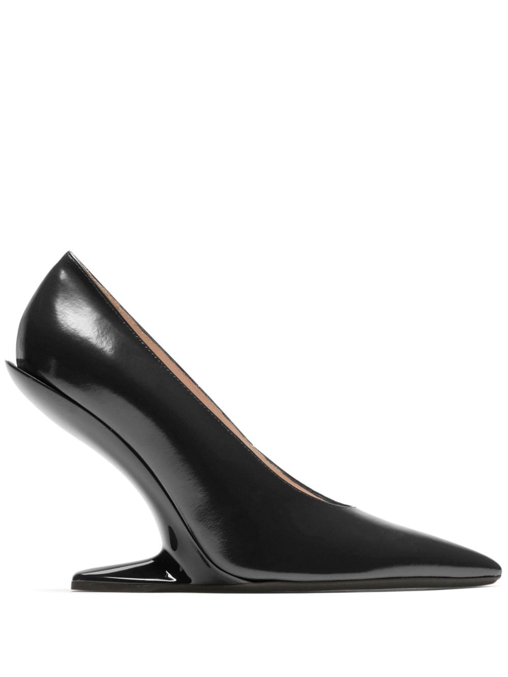 Nº21 100mm sculpted-heel leather pumps - Black von Nº21