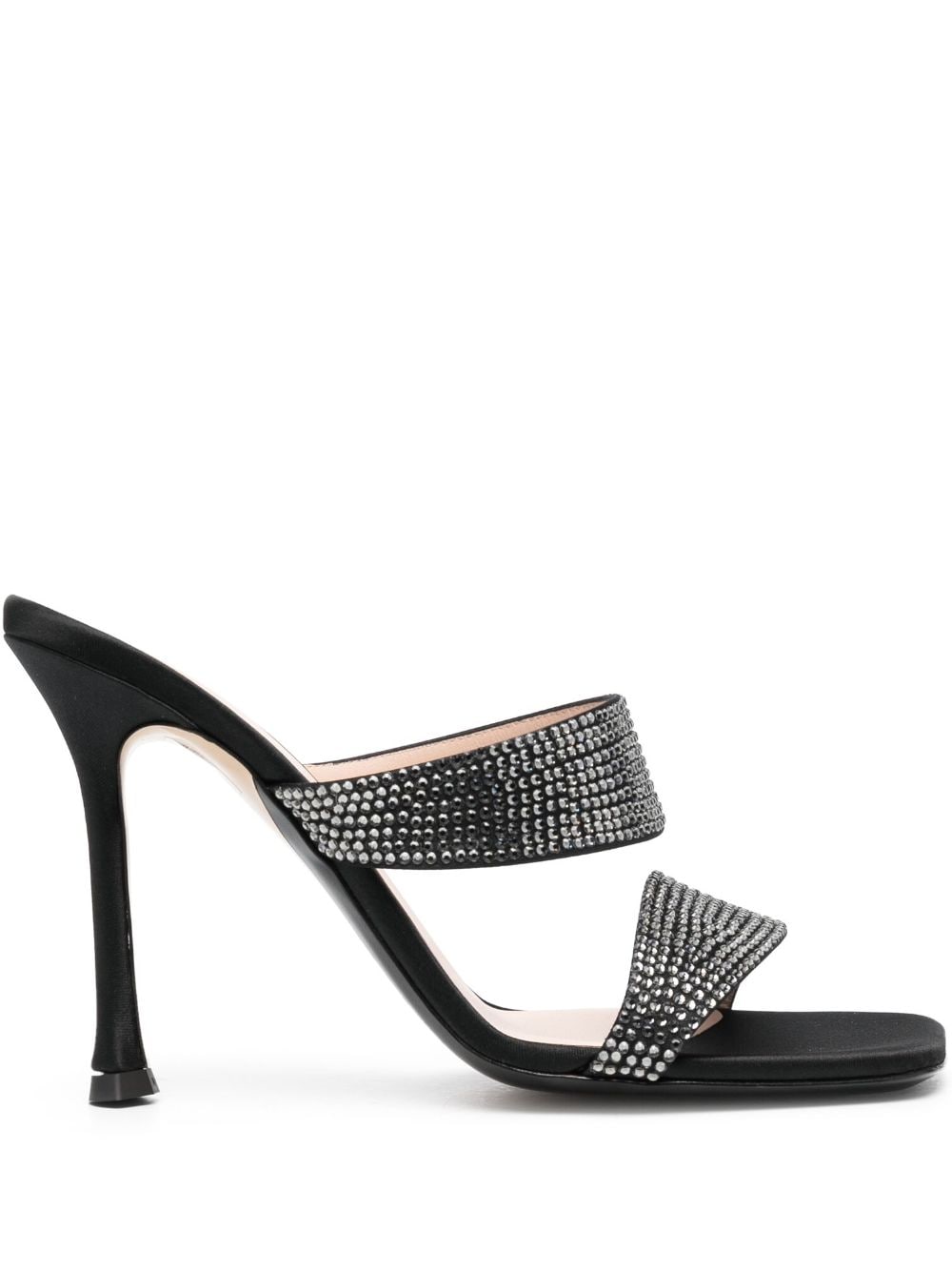 Nº21 105mm sequin-embellished calf-leather mules - Black von Nº21