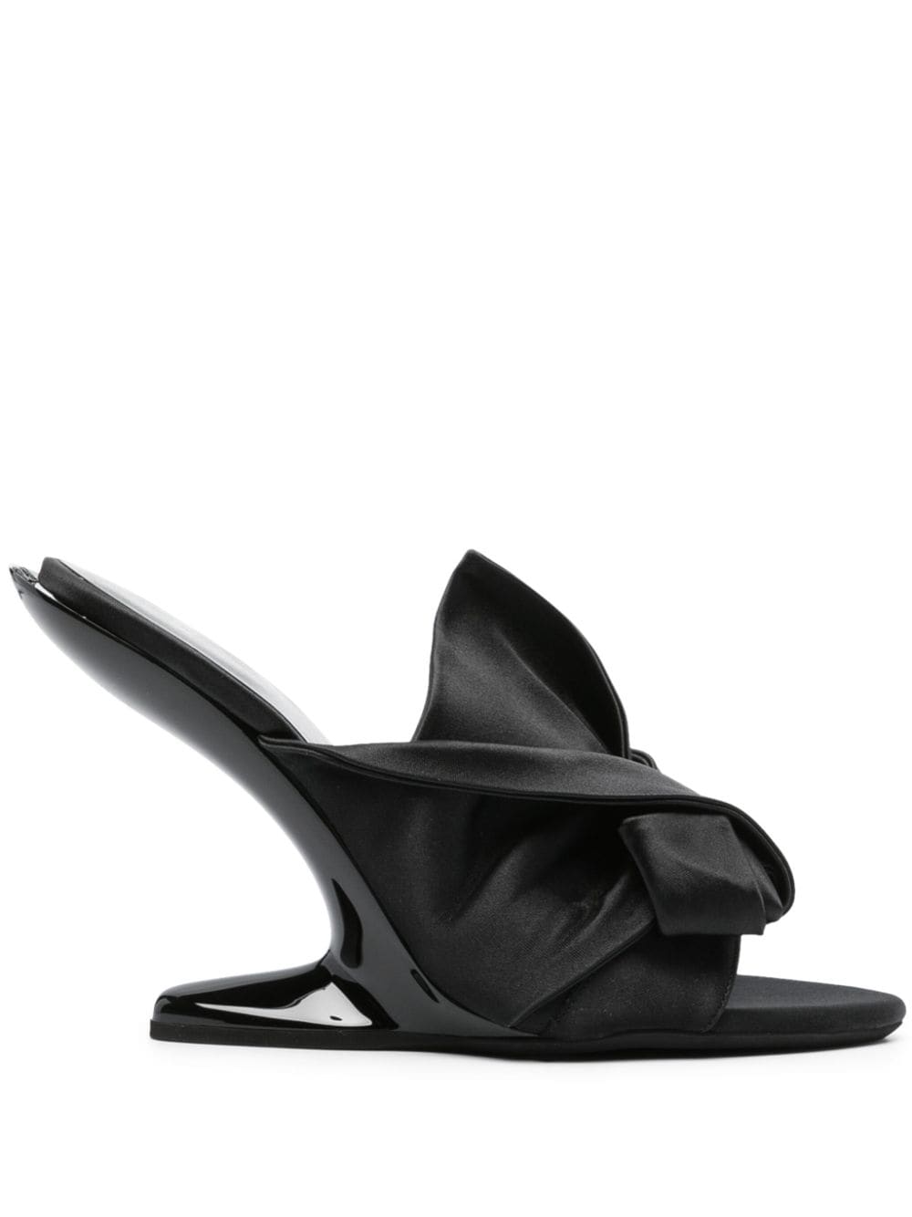 Nº21 Bow 120mm open-toe mules - Black von Nº21