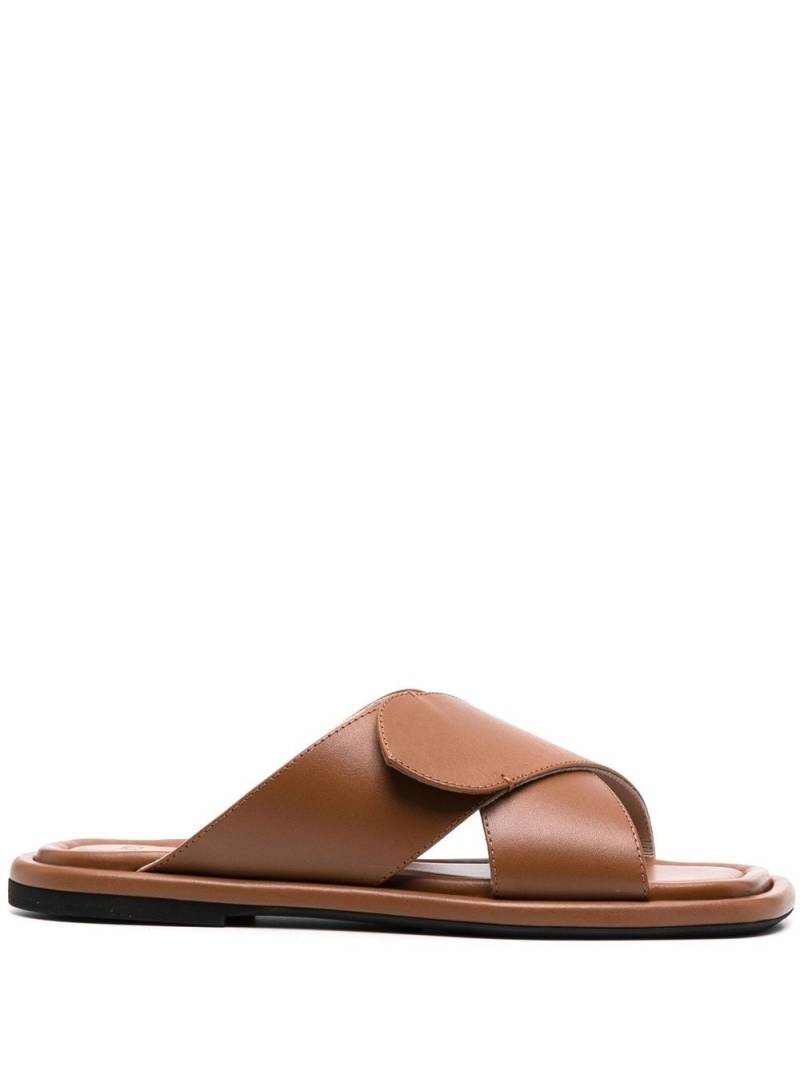 Nº21 logo plaque cross-strap sandals - Brown von Nº21