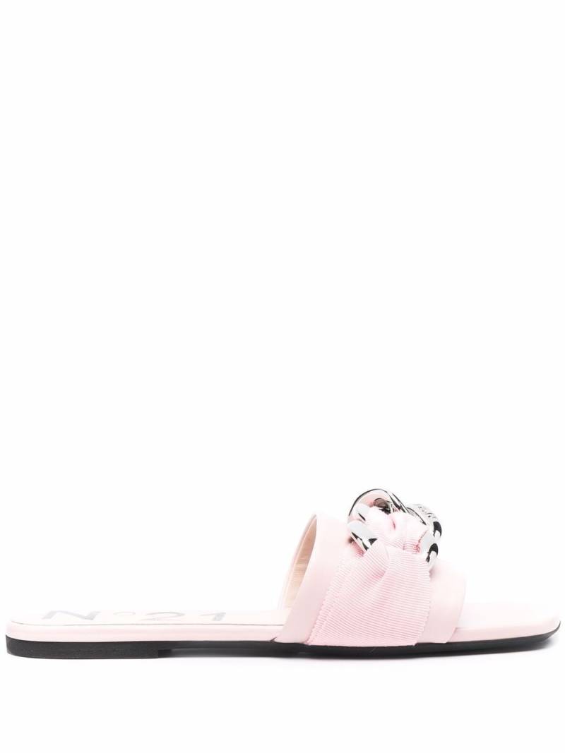 Nº21 chain-detail slip-on sandals - Pink von Nº21