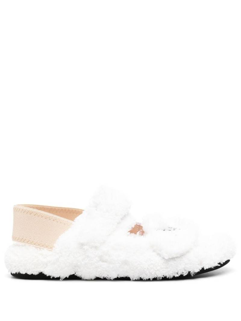 Nº21 logo-embroidered Fussbett sandals - White von Nº21