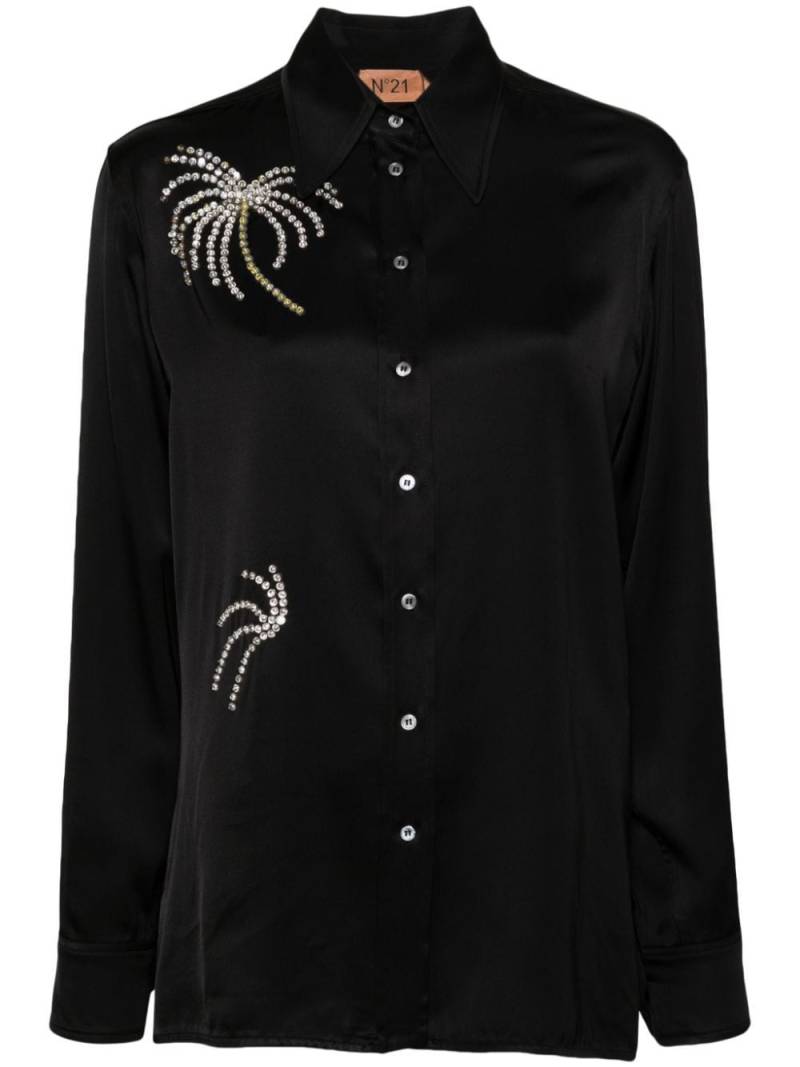 Nº21 bead-embellished shirt - Black von Nº21