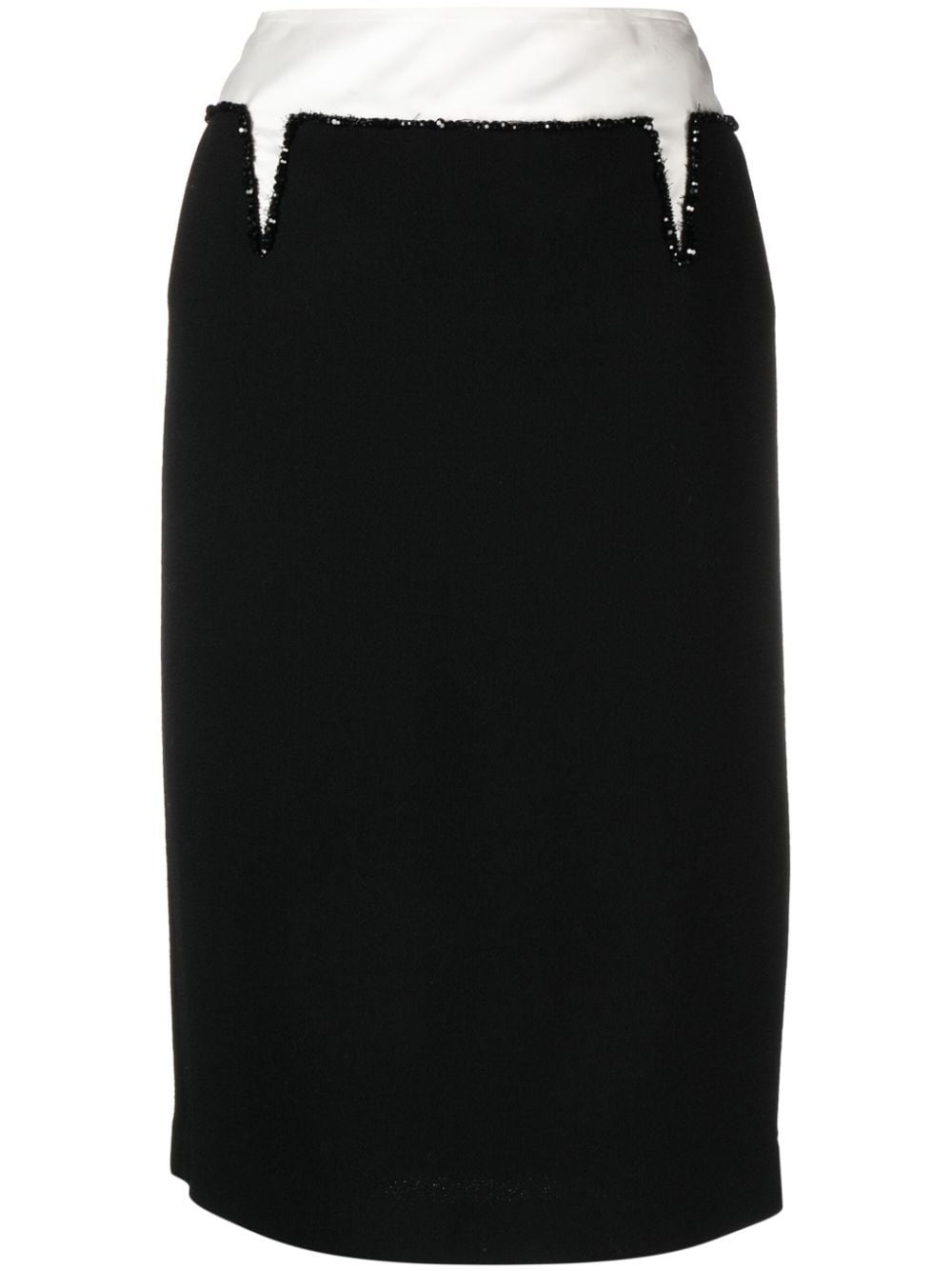 Nº21 crystal-embellished wool-blend pencil skirt - Black von Nº21