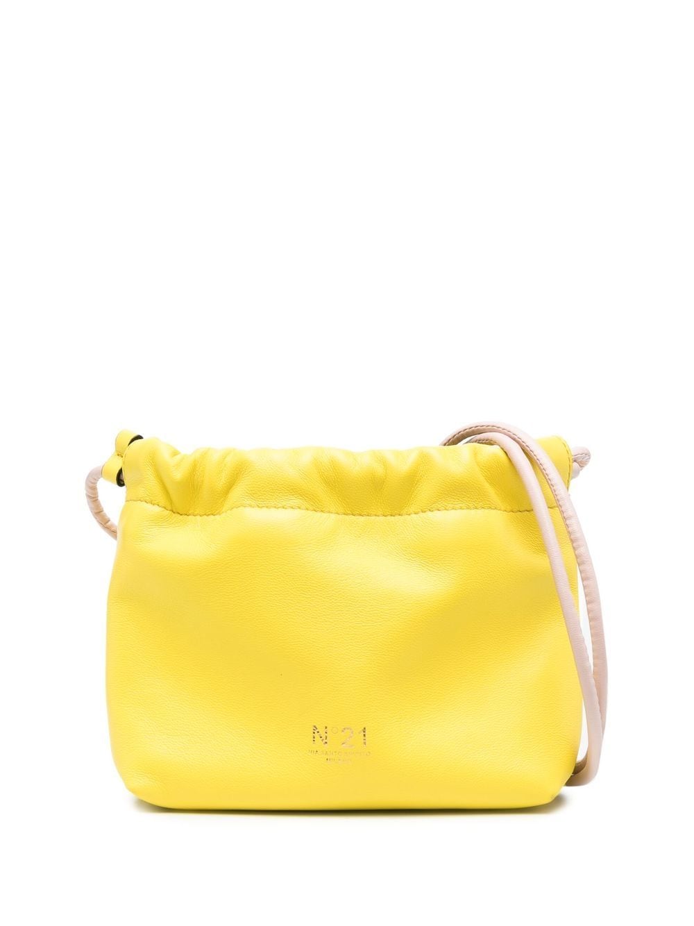 Nº21 drawstring leather shoulder bag - Yellow von Nº21