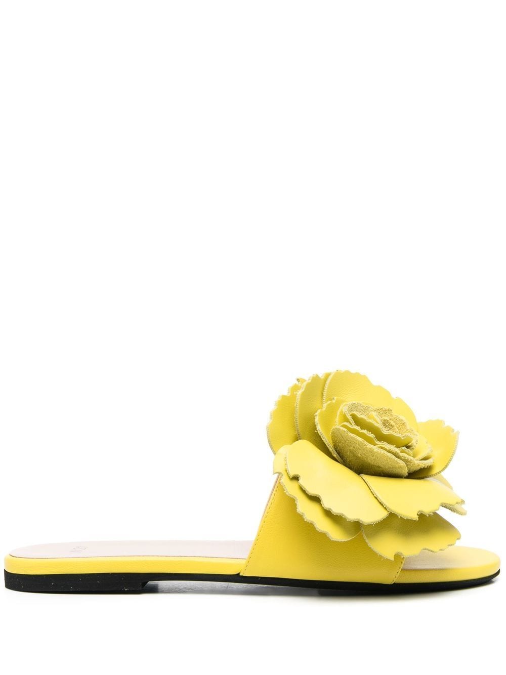 Nº21 floral-appliqué flat sandals - Yellow von Nº21