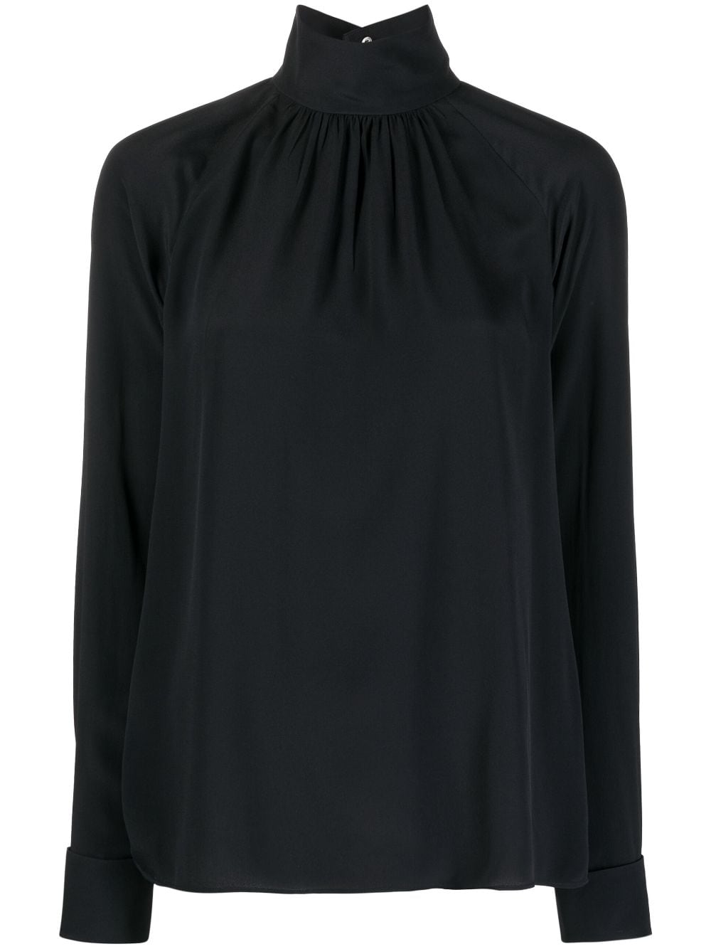 Nº21 mock-neck crepe blouse - Black von Nº21