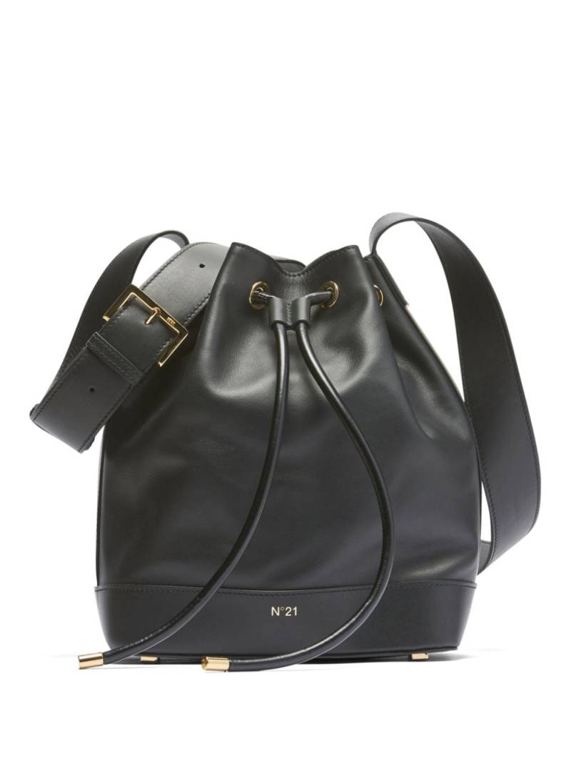 Nº21 panelled leather bucket bag - Black von Nº21