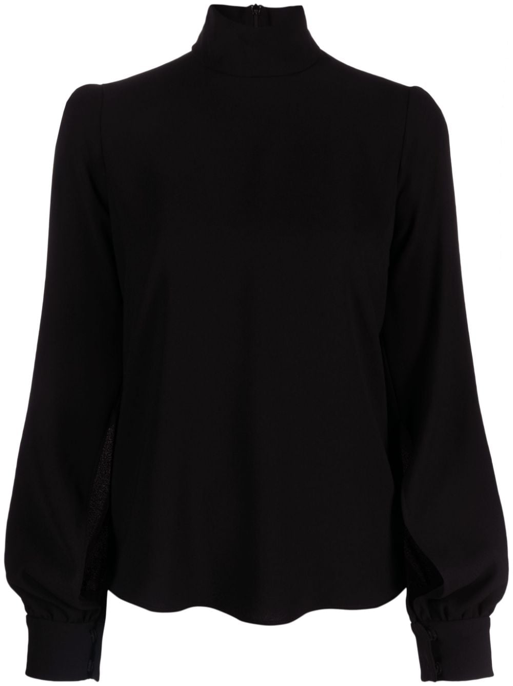 Nº21 puff-sleeves crepe blouse - Black von Nº21