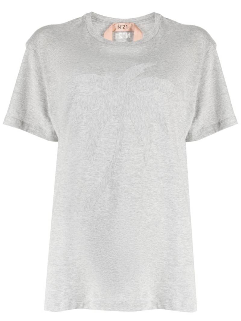 Nº21 round-neck cotton T-shirt - Grey von Nº21