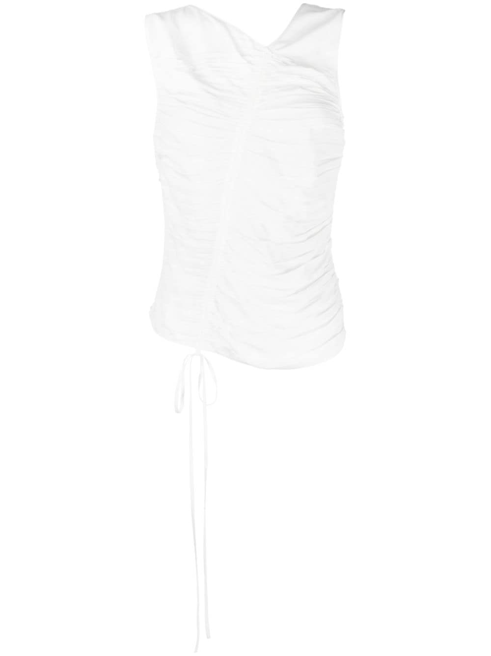 Nº21 ruched-detail sleeveless blouse - White von Nº21