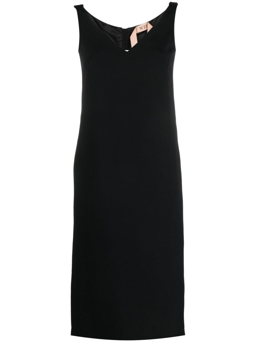 Nº21 ruched-strap midi dress - Black von Nº21