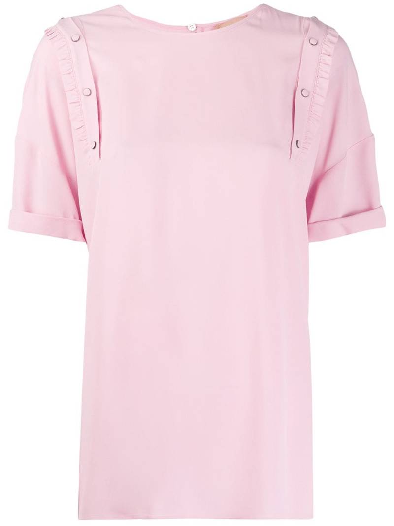 Nº21 ruffle detail T-shirt - Pink von Nº21