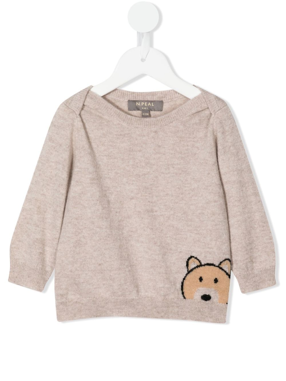 N.PEAL KIDS Bear cashmere sweater - Brown von N.PEAL KIDS