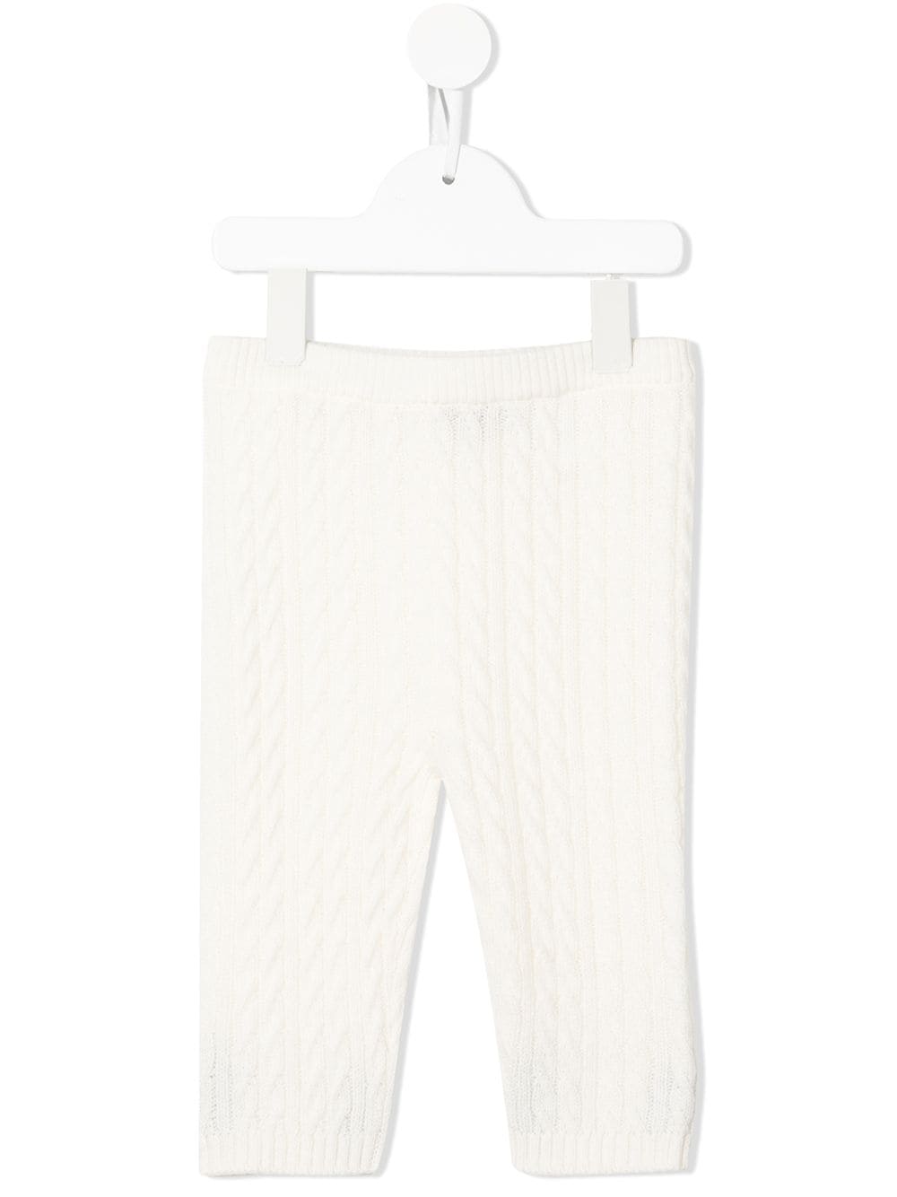 N.PEAL KIDS cable-knit leggings - White von N.PEAL KIDS
