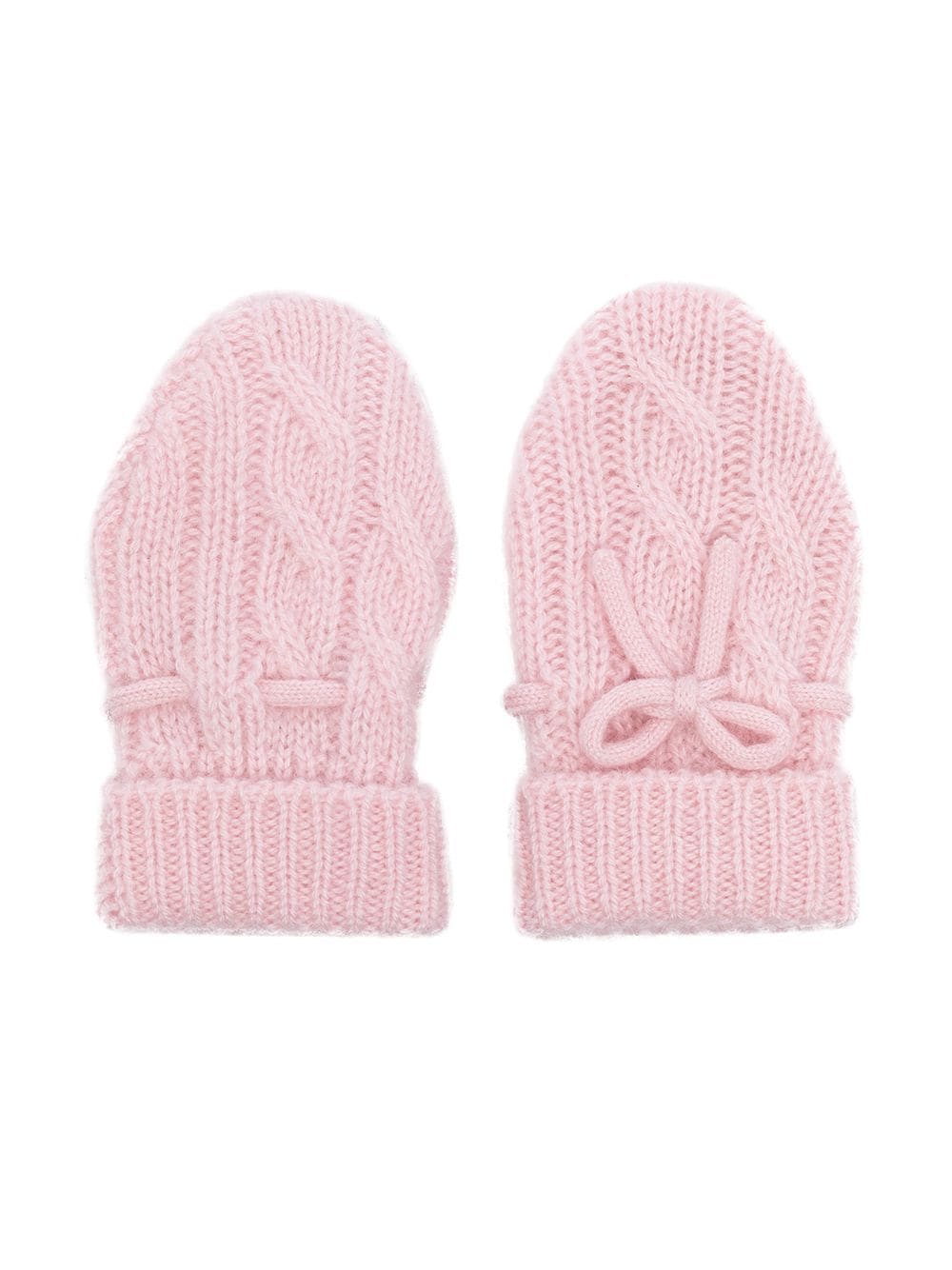 N.PEAL KIDS cable-knit mittens - Pink von N.PEAL KIDS