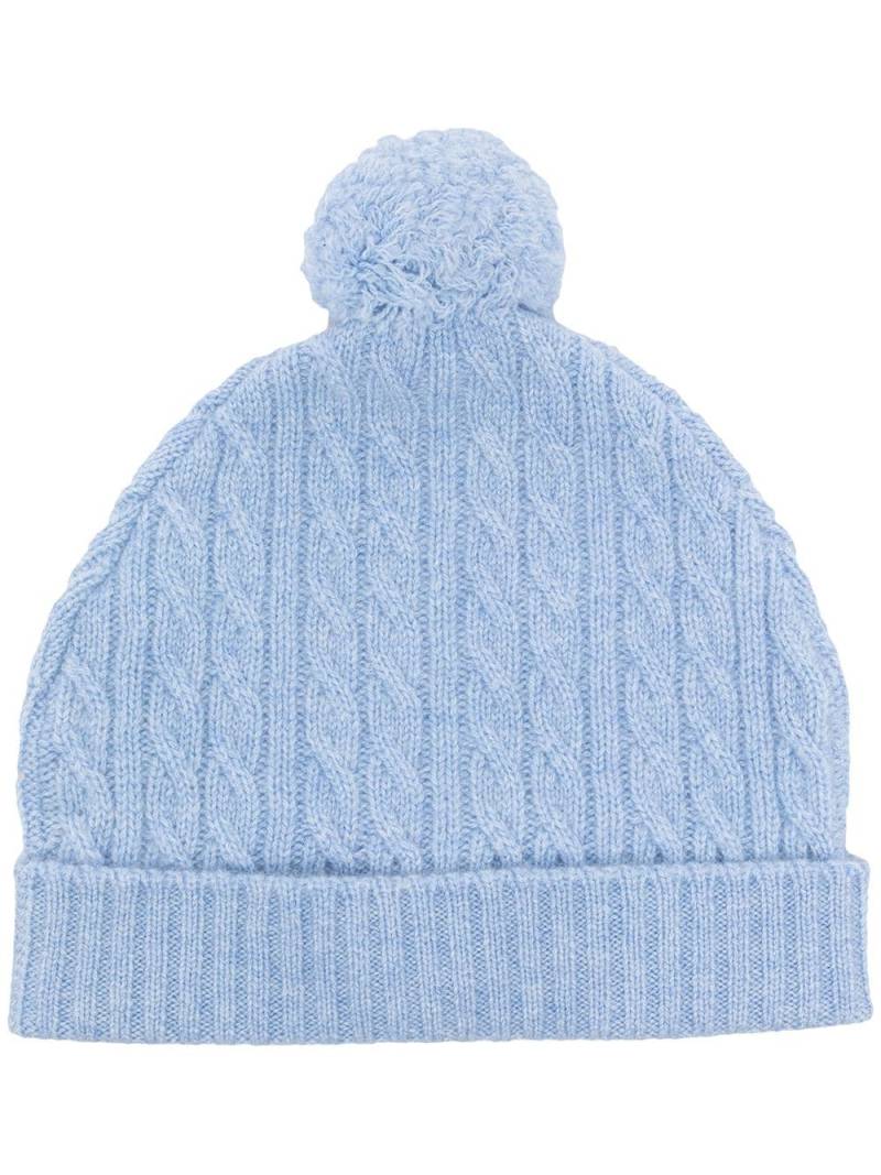 N.PEAL KIDS knitted organic cashmere hat - Blue von N.PEAL KIDS
