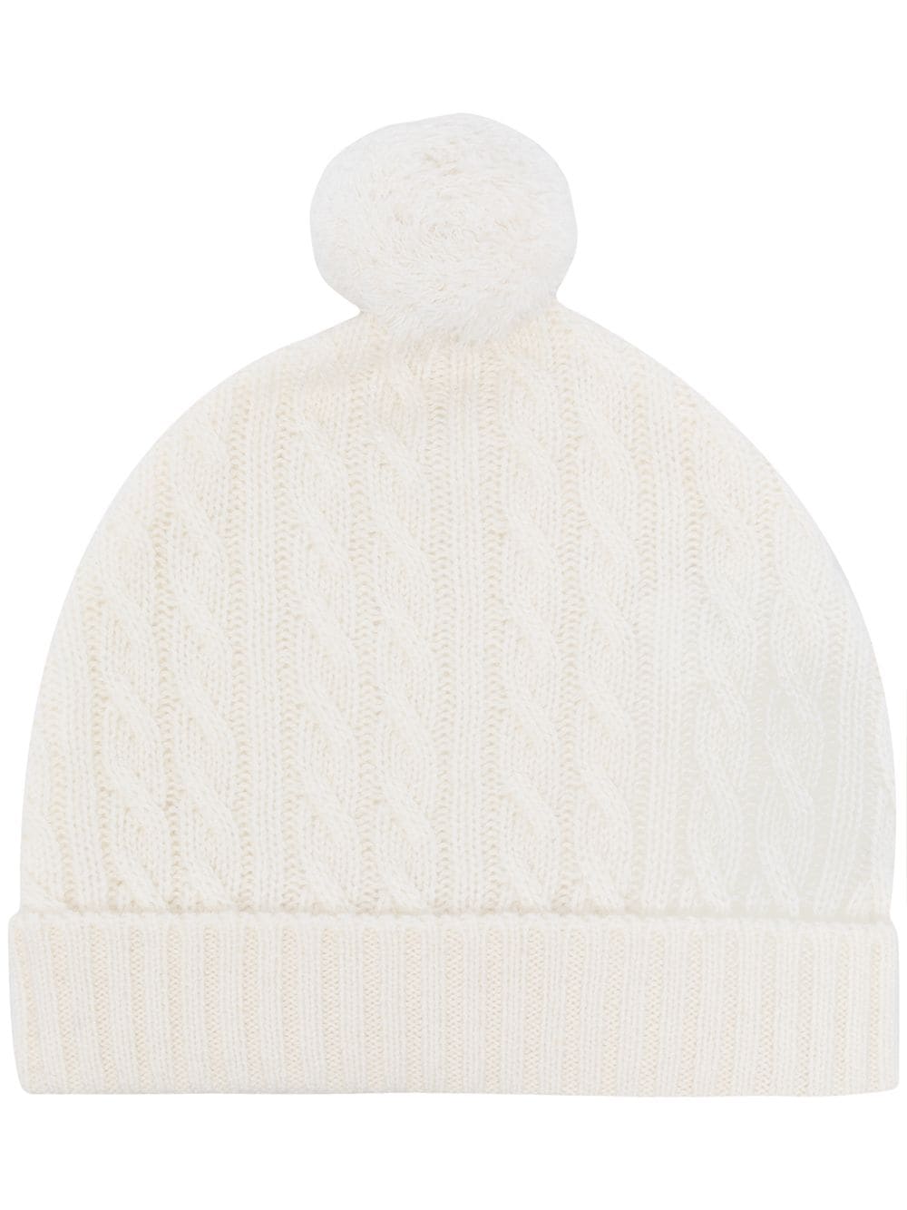 N.PEAL KIDS knitted organic cashmere hat - White von N.PEAL KIDS