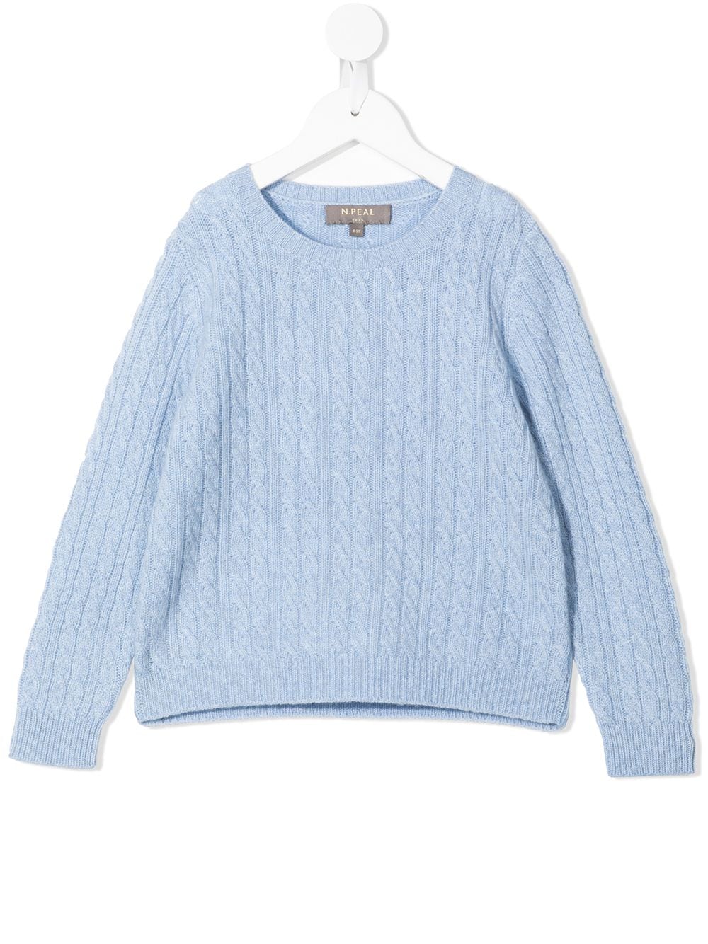 N.PEAL KIDS knitted organic cashmere jumper - Blue von N.PEAL KIDS