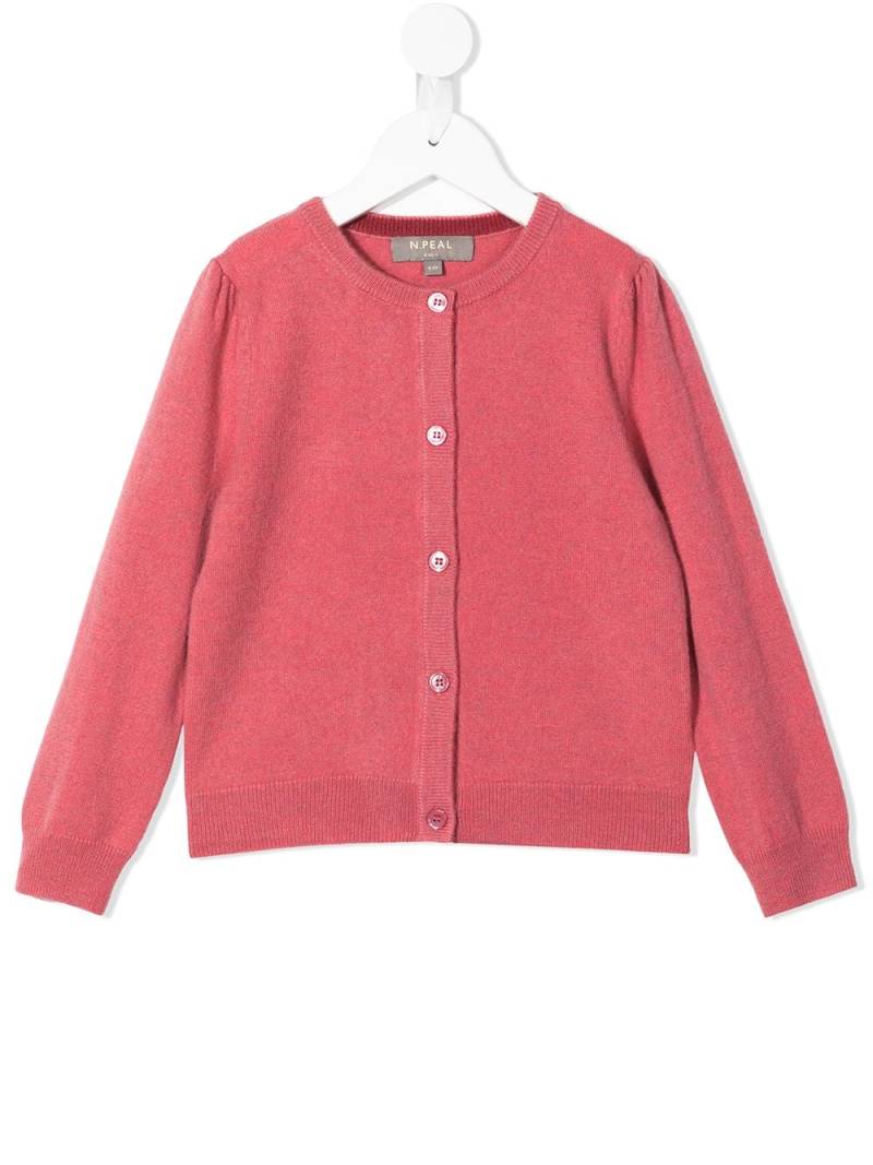 N.PEAL KIDS organic cashmere fine-knit cardigan - Red von N.PEAL KIDS