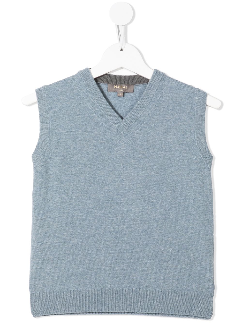 N.PEAL KIDS organic cashmere knitted vest top - Blue von N.PEAL KIDS