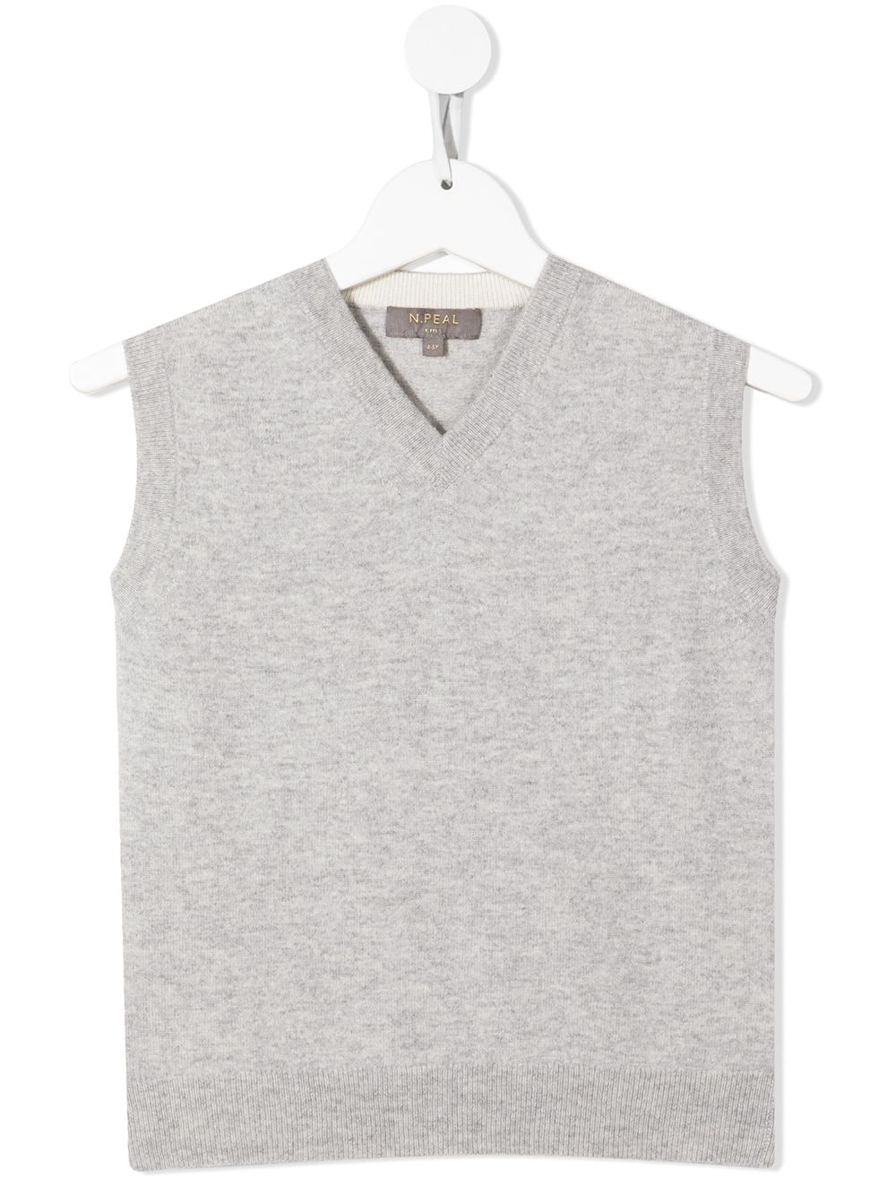 N.PEAL KIDS organic cashmere knitted vest top - Grey von N.PEAL KIDS