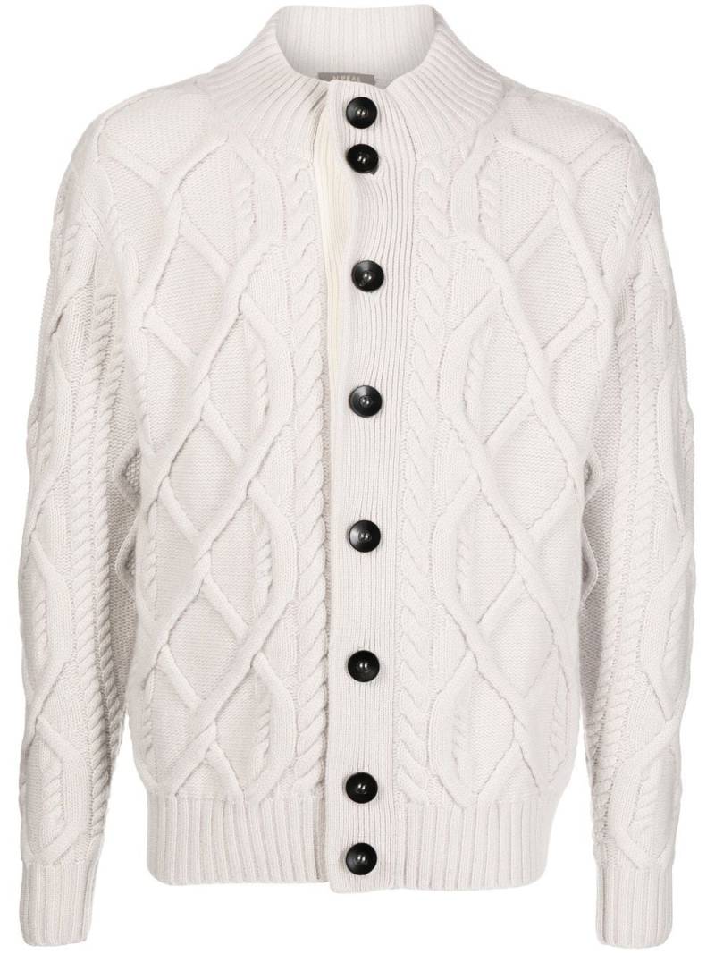 N.Peal Aran-knit cashmere cardigan - Grey von N.Peal