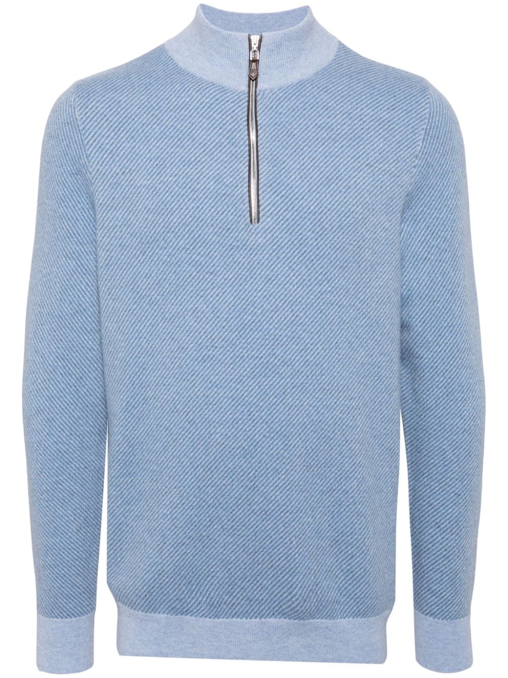 N.Peal Diagonal Stripe cashmere jumper - Blue von N.Peal