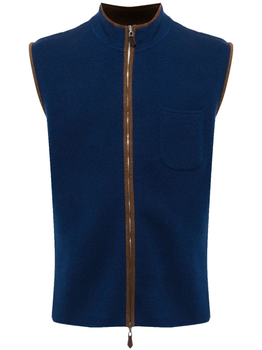 N.Peal Shaftsbury organic cashmere gilet - Blue von N.Peal