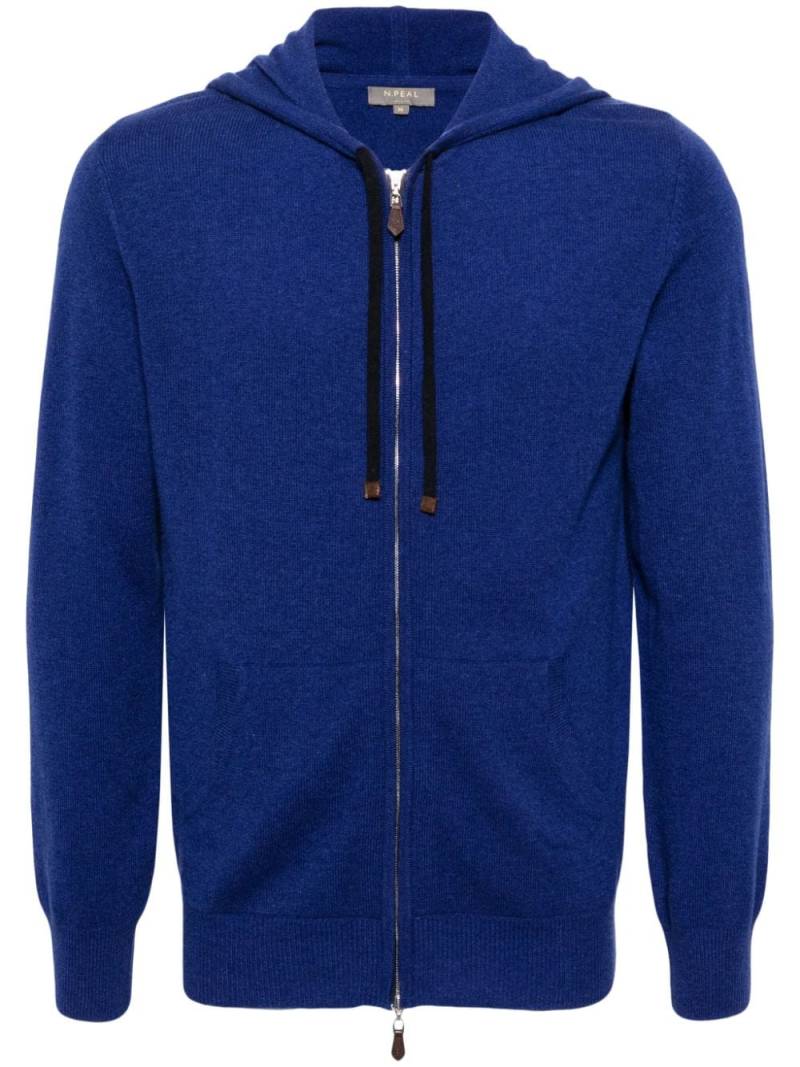 N.Peal Ladbroke zip-up hoodie - Blue von N.Peal