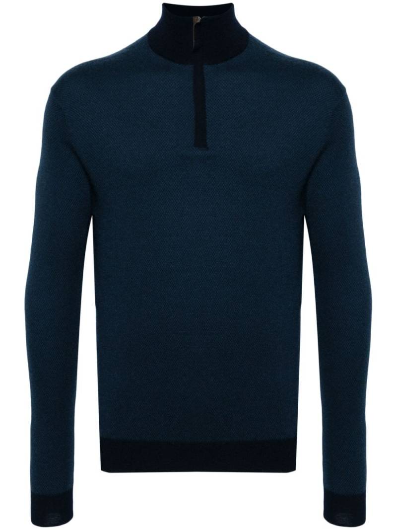 N.Peal Regent Birdseye FG jumper - Blue von N.Peal