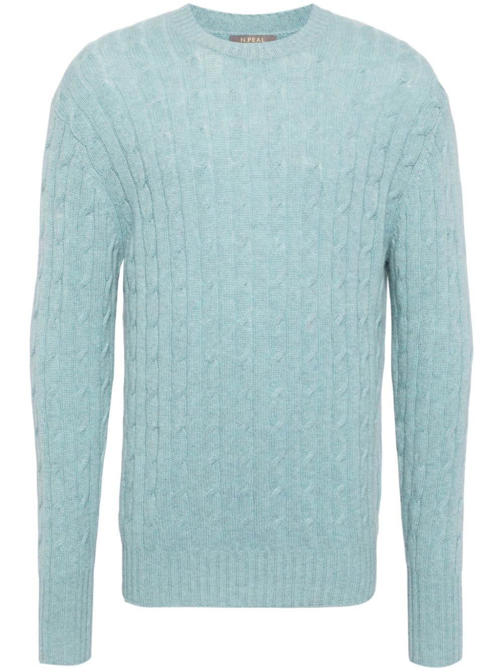 N.Peal Thames cable-knit jumper - Blue von N.Peal
