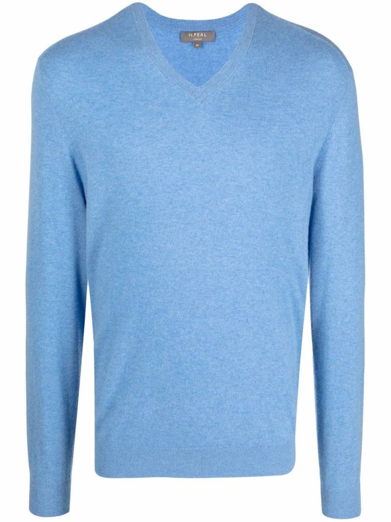 N.Peal V-neck cashmere jumper - Blue von N.Peal