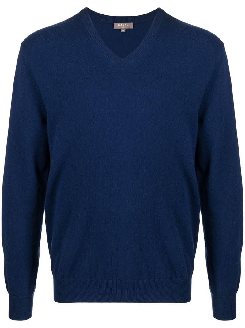 N.Peal V-neck cashmere jumper - Blue von N.Peal