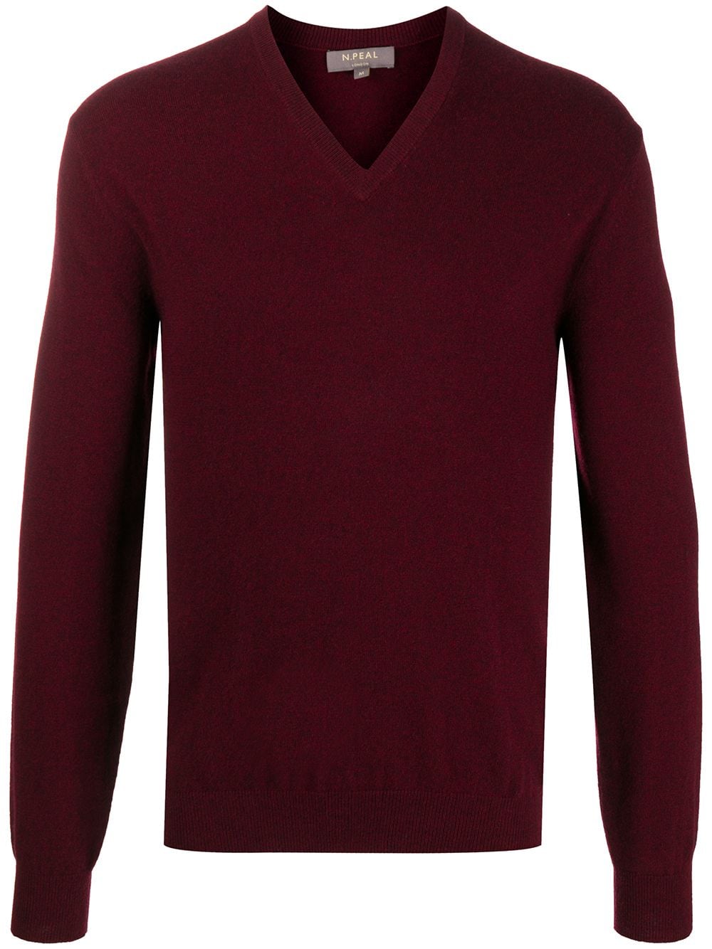 N.Peal V-neck ribbed knit jumper - Red von N.Peal