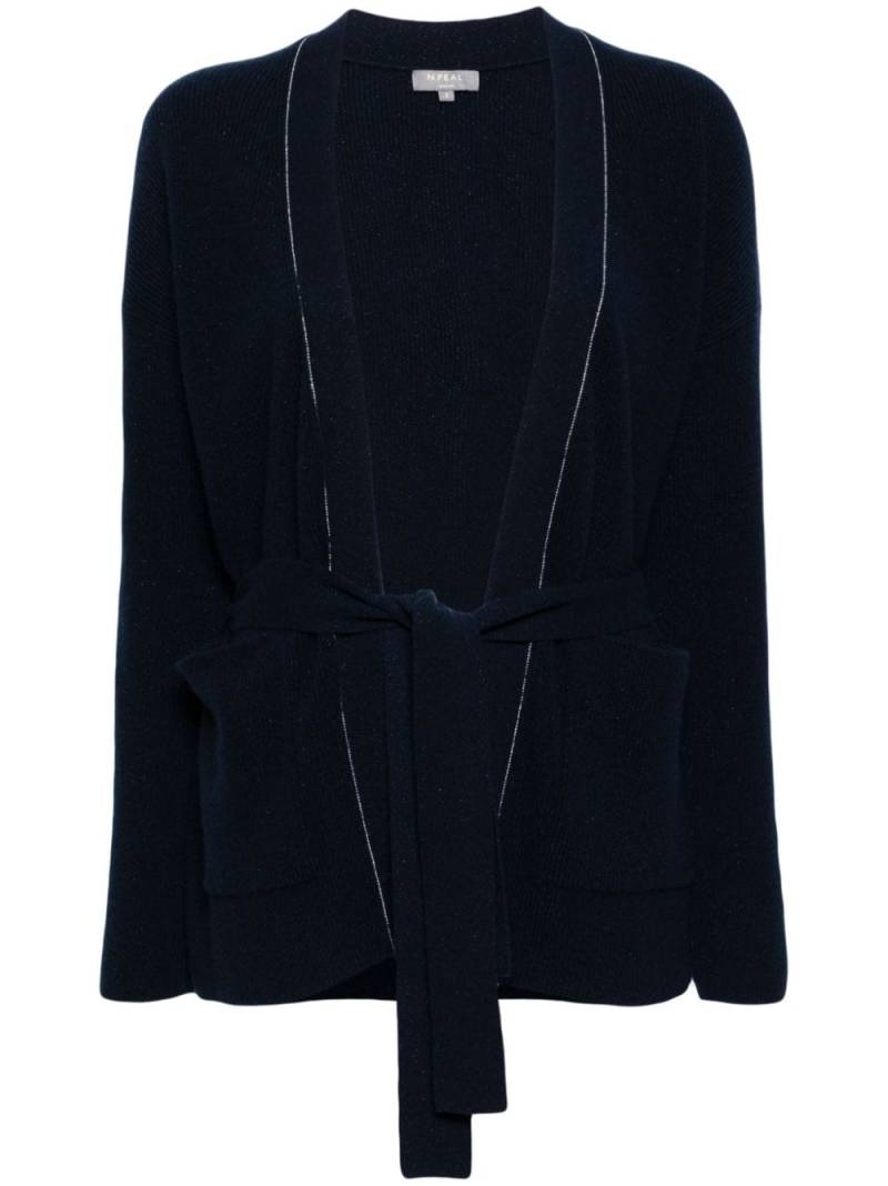 N.Peal belted cashmere cardigan - Blue von N.Peal