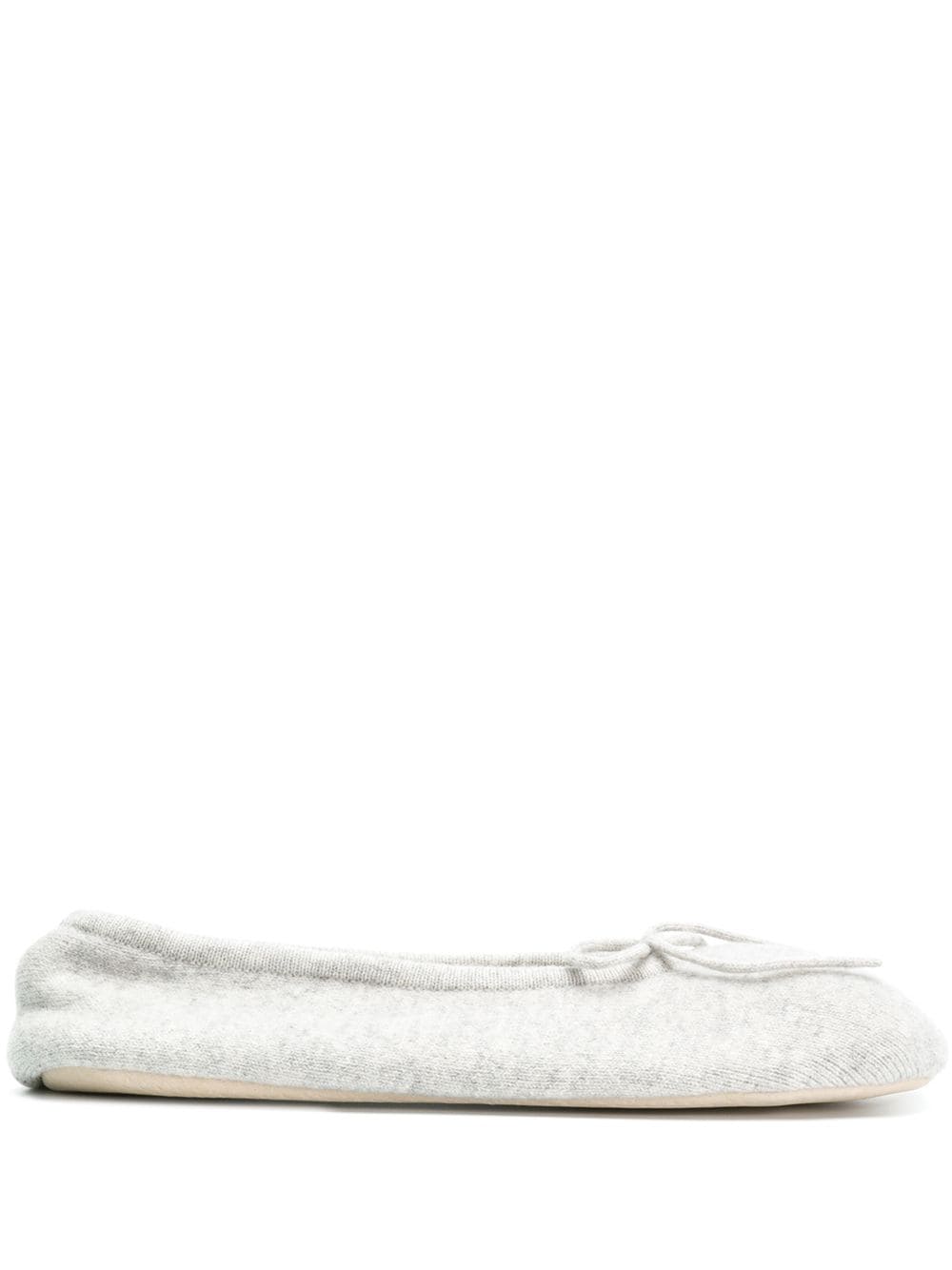 N.Peal bow tie slippers - Grey von N.Peal