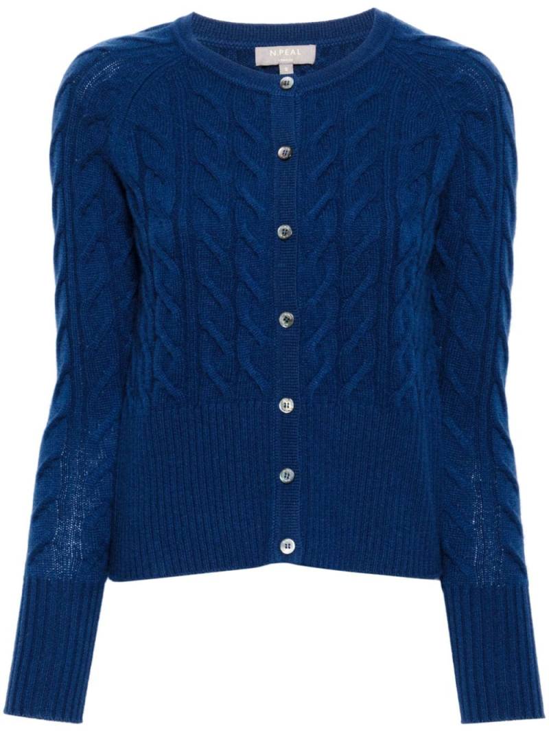 N.Peal cable-knit cashmere cardigan - Blue von N.Peal