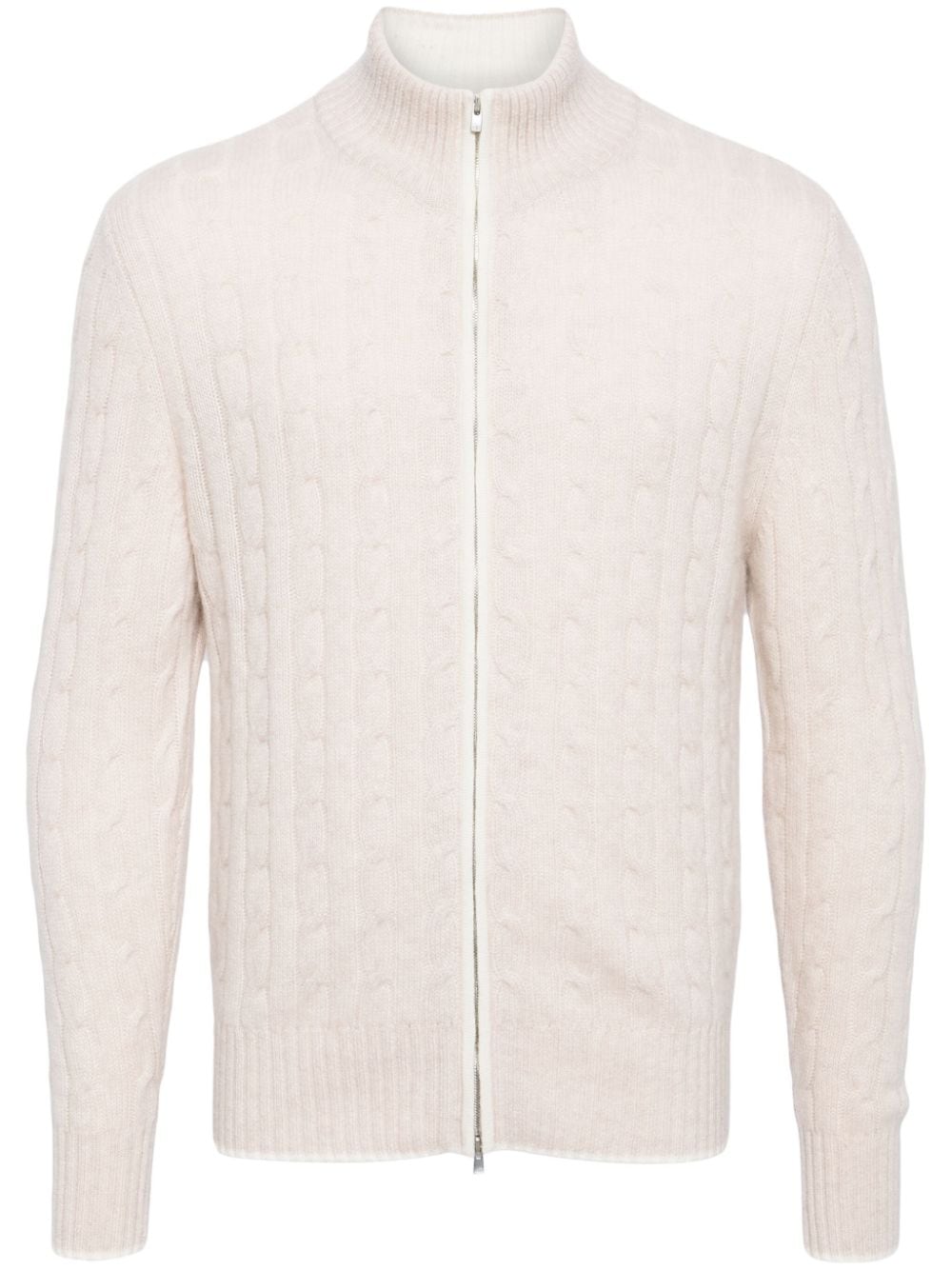 N.Peal cable-knit cashmere cardigan - Neutrals von N.Peal