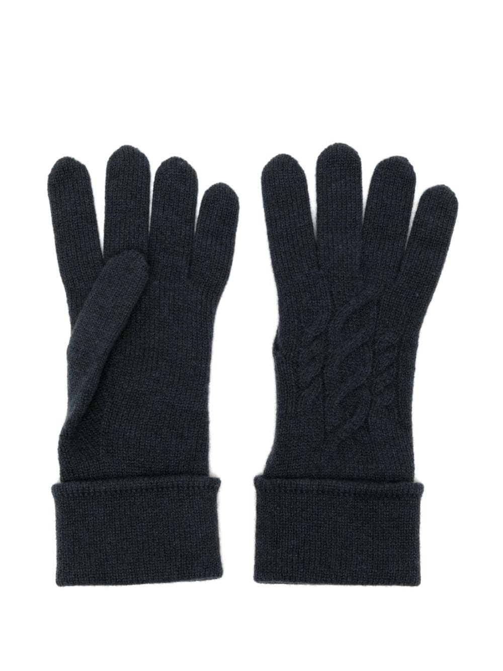 N.Peal cable-knit cashmere gloves - Blue von N.Peal