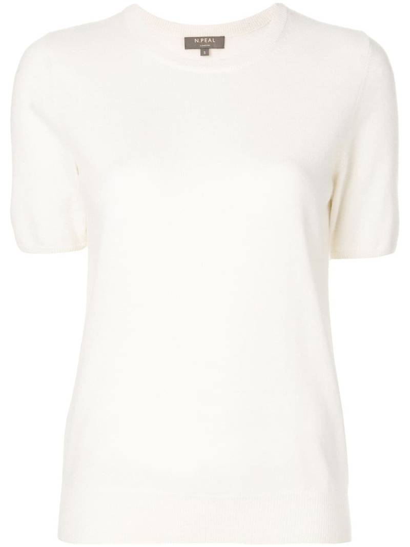 N.Peal cashmere round neck T-shirt - Neutrals von N.Peal