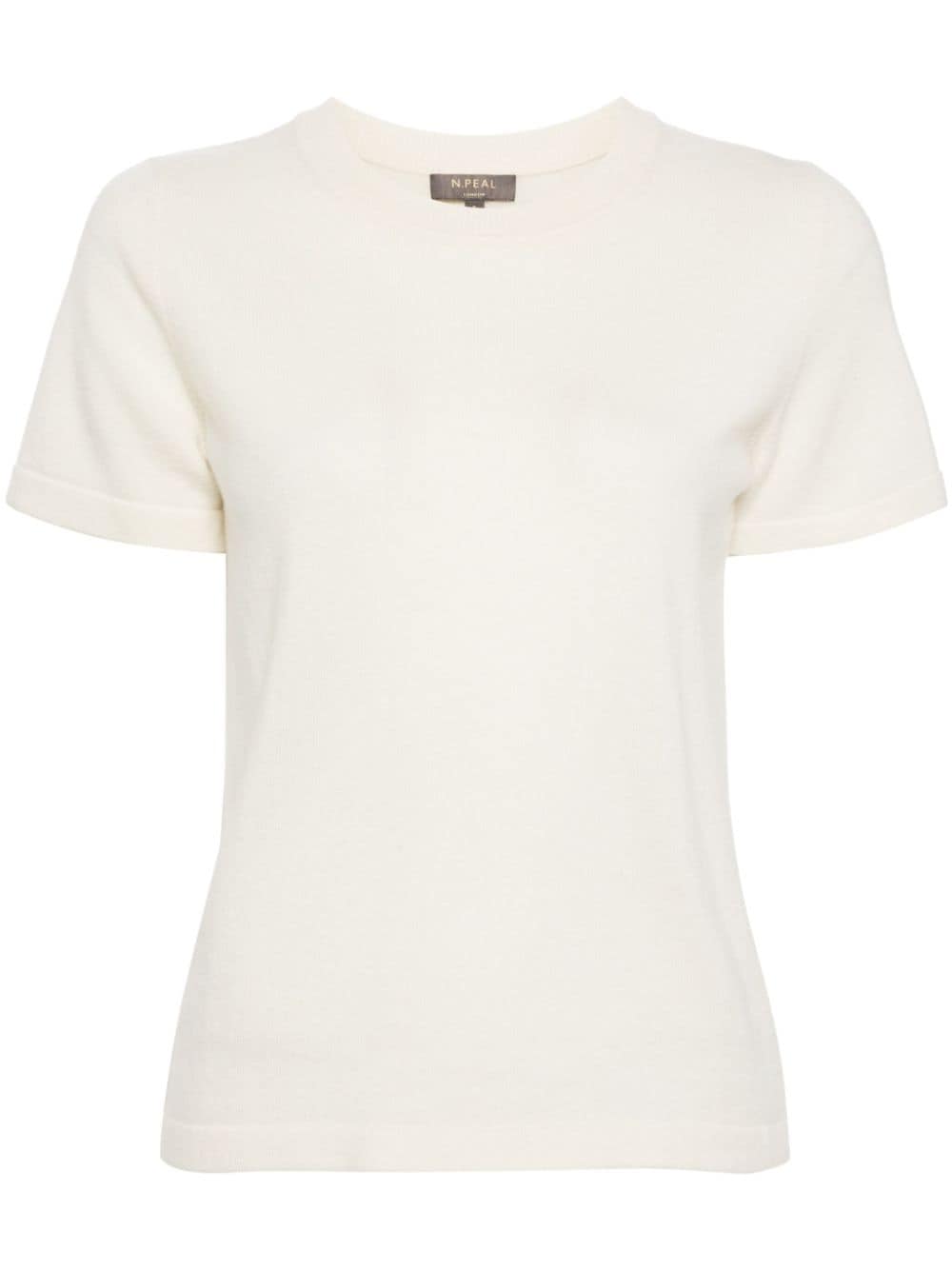 N.Peal crew-neck cashmere T-shirt - Neutrals von N.Peal