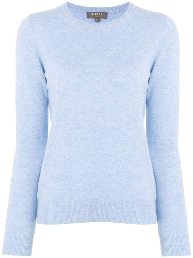 N.Peal crew neck cashmere sweater - Blue von N.Peal