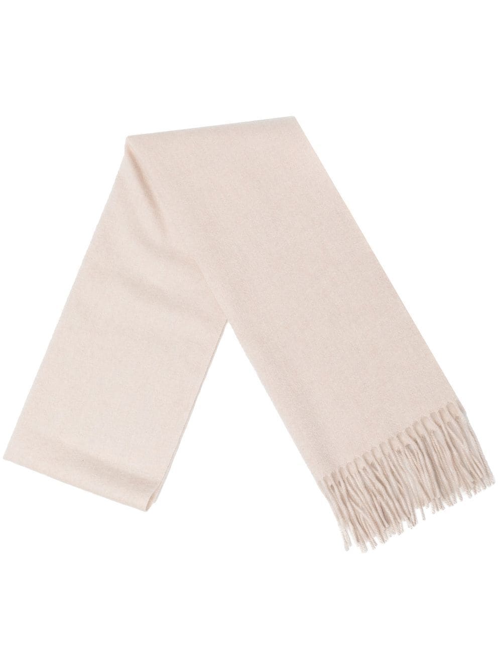 N.Peal frayed-edge cashmere scarf - White von N.Peal