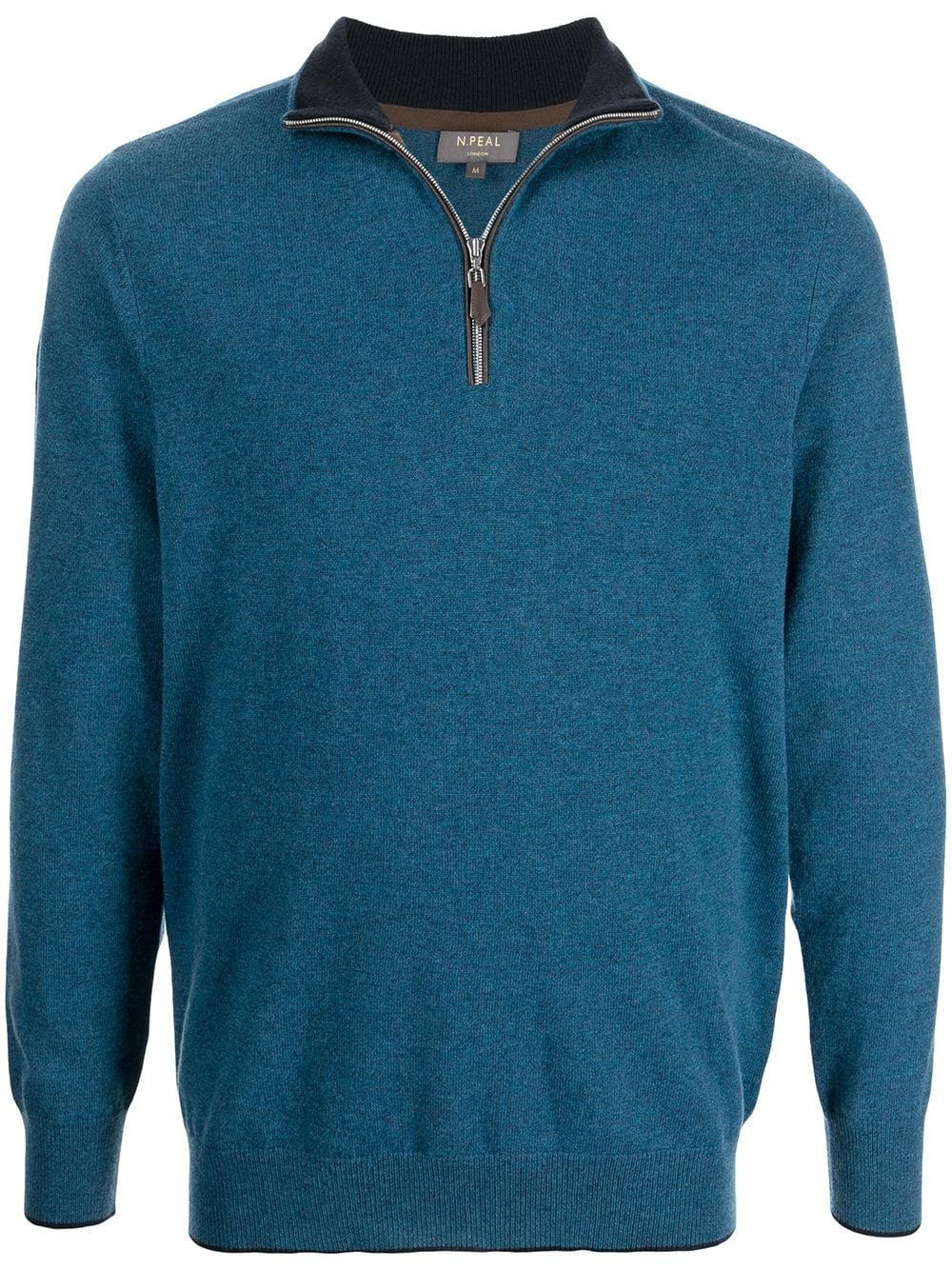 N.Peal half-zip organic cashmere jumper - Blue von N.Peal