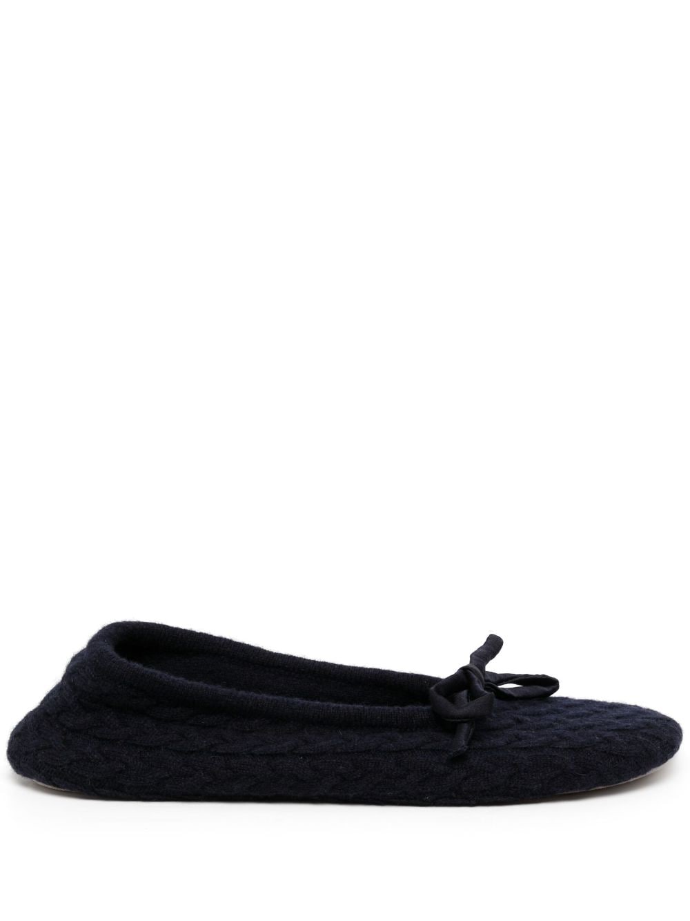 N.Peal knitted cashmere slippers - Blue von N.Peal