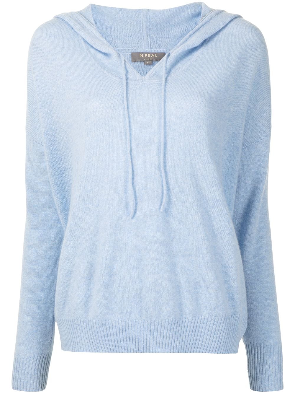 N.Peal knitted pullover hoodie - Blue von N.Peal