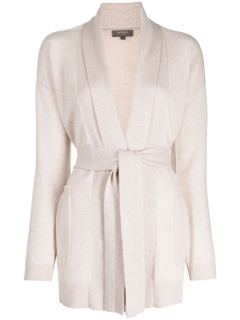 N.Peal lurex-detail belted cardigan - Pink von N.Peal