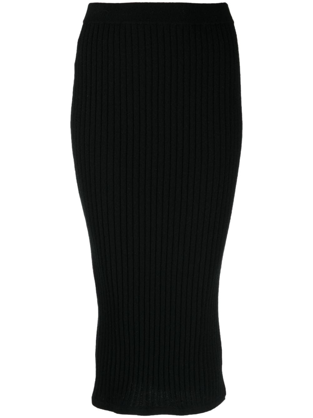 N.Peal organic cashmere ribbed skirt - Black von N.Peal