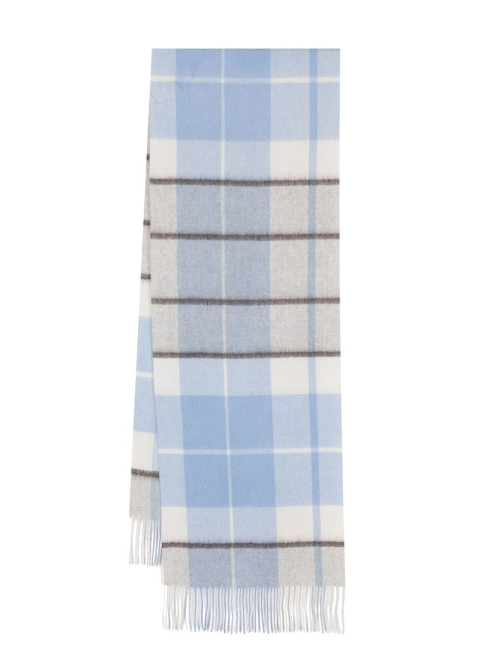 N.Peal plaid cashmere scarf - Blue von N.Peal